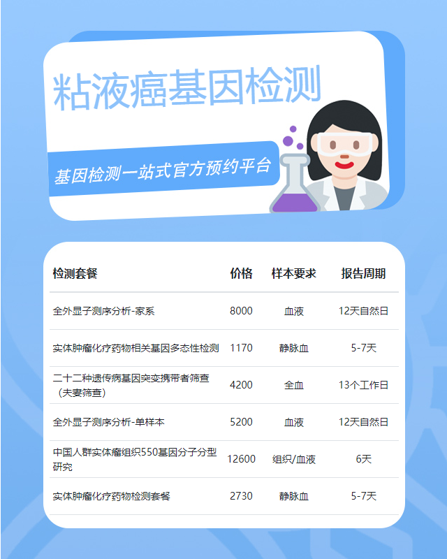 許昌粘液癌基因檢測是自費嗎