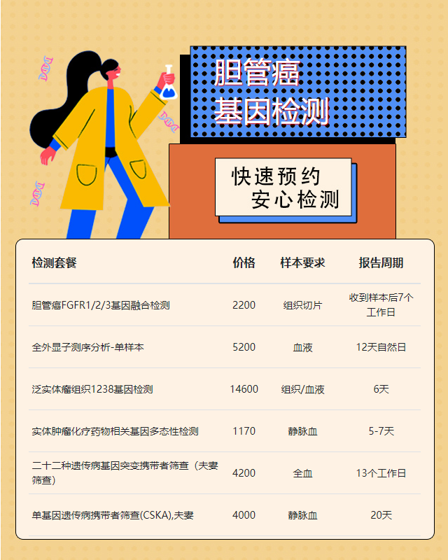 海口膽管癌基因檢測(cè)費(fèi)用多少