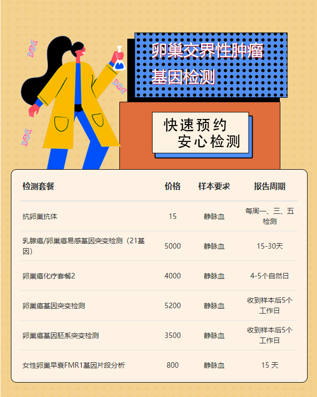 新鄉卵巢交界性腫瘤基因檢測在哪家醫院
