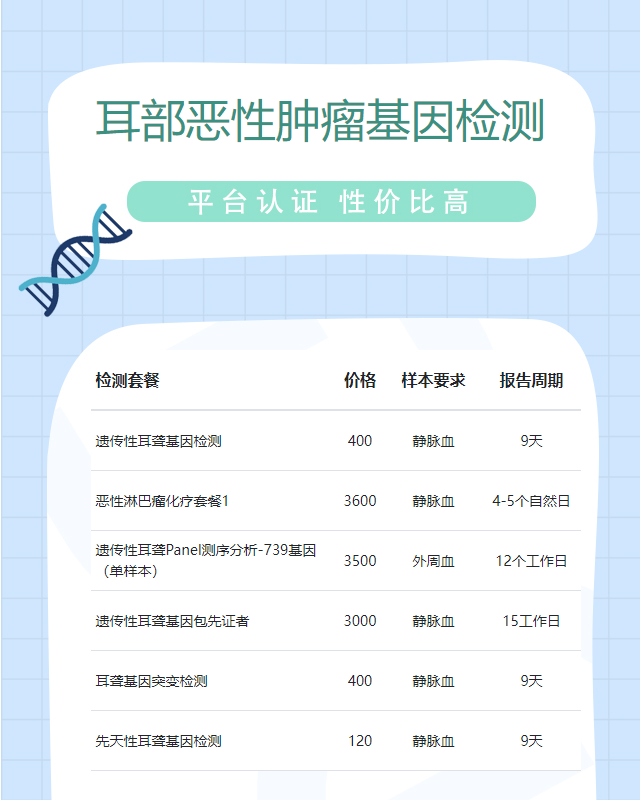 鹽城耳部惡性腫瘤基因檢測提供哪些東西