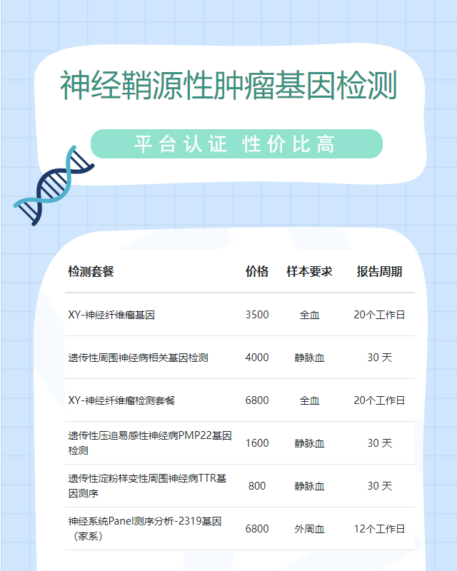 惠州神經鞘源性腫瘤基因檢測機構有多少家