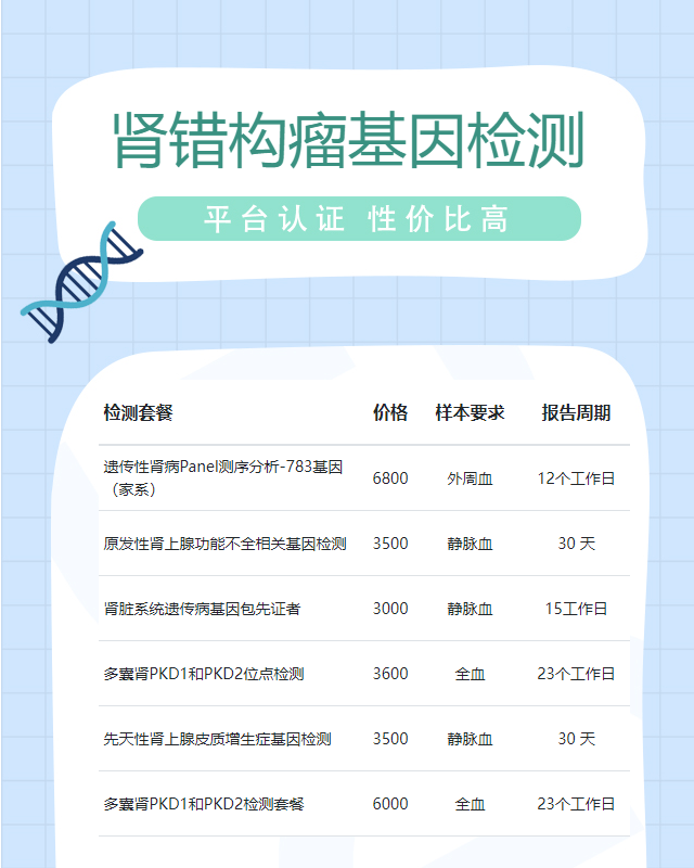 九江腎錯(cuò)構(gòu)瘤基因檢測(cè)需要男方的什么