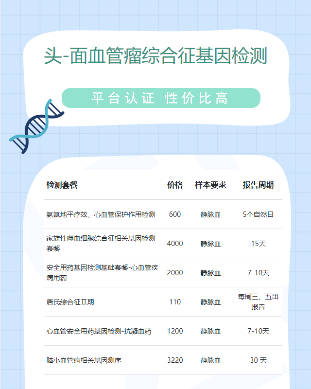 遵義頭-面血管瘤綜合征基因檢測有必要做嗎