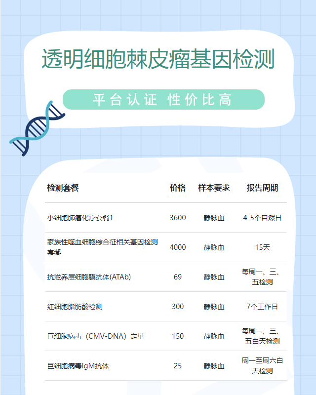 唐山透明細(xì)胞棘皮瘤基因檢測(cè)機(jī)構(gòu)有多少家