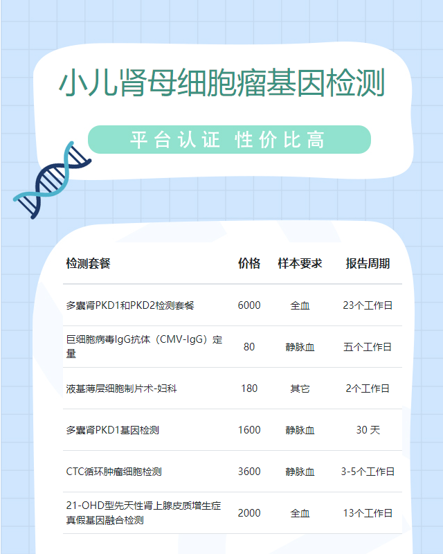 西安小兒腎母細(xì)胞瘤基因檢測需要哪些證件