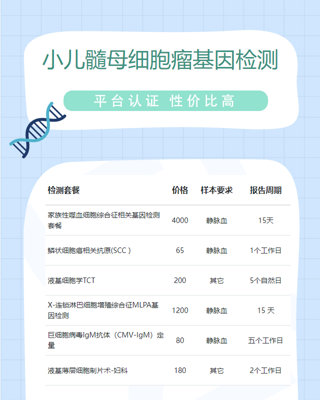 洛陽小兒髓母細胞瘤基因檢測都有哪些方法