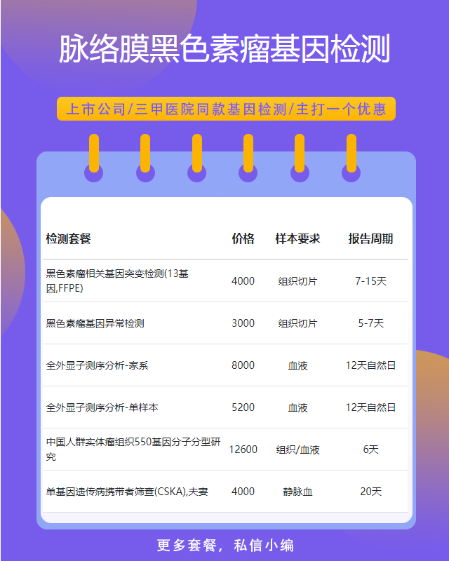 福州脈絡膜黑色素瘤基因檢測需要男方的什么