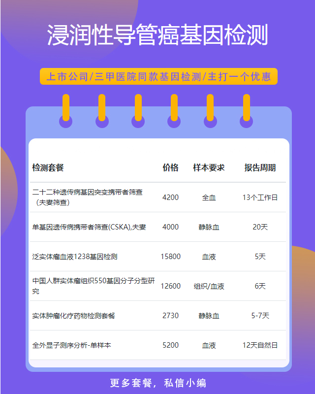 九江浸潤性導管癌基因檢測的公司有哪些
