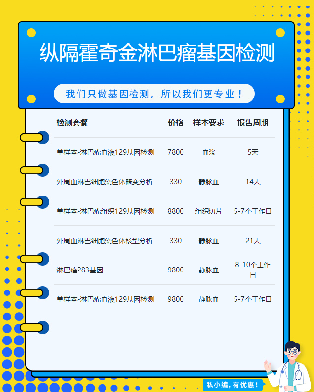 菏澤縱隔霍奇金淋巴瘤基因檢測地址電話多少