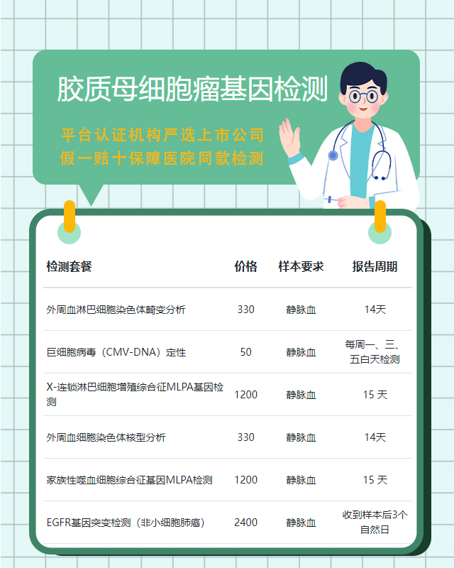 廣州膠質(zhì)母細(xì)胞瘤基因檢測(cè)機(jī)構(gòu)怎么收費(fèi)