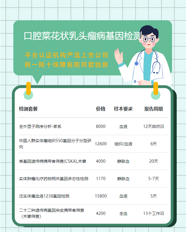 南通口腔菜花狀乳頭瘤病基因檢測需要什么東西
