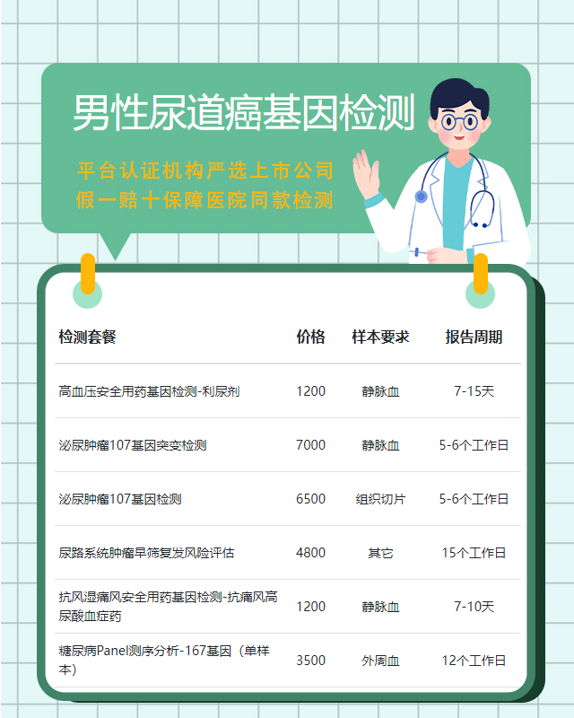 昆明男性尿道癌基因檢測(cè)哪家權(quán)威