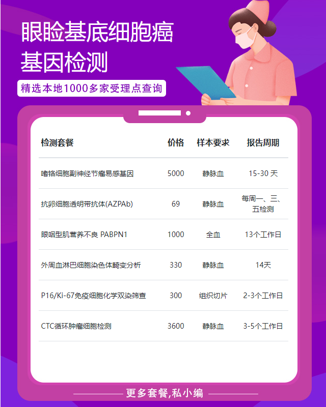 廊坊眼瞼基底細(xì)胞癌基因檢測(cè)哪里可以辦理
