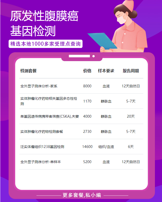 阜陽原發性腹膜癌基因檢測中心在哪