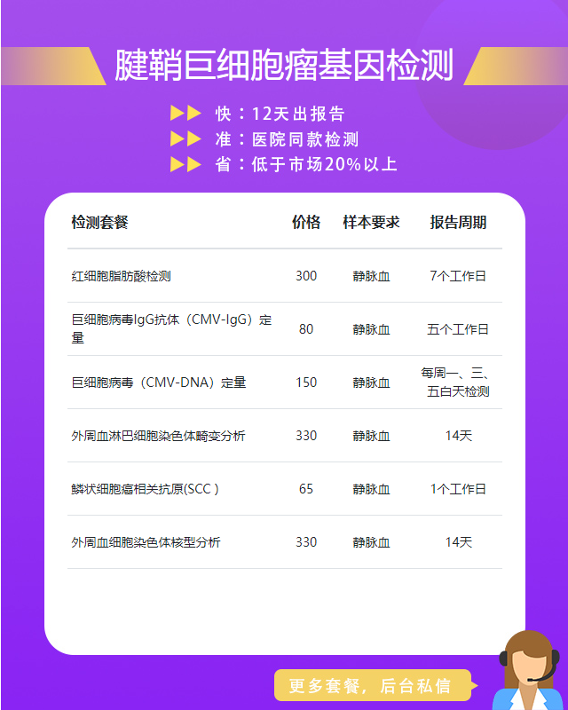天津腱鞘巨細胞瘤基因檢測要什么樣本