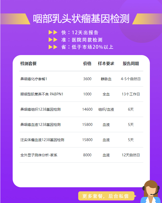 綿陽咽部乳頭狀瘤基因檢測哪些東西可以做樣本