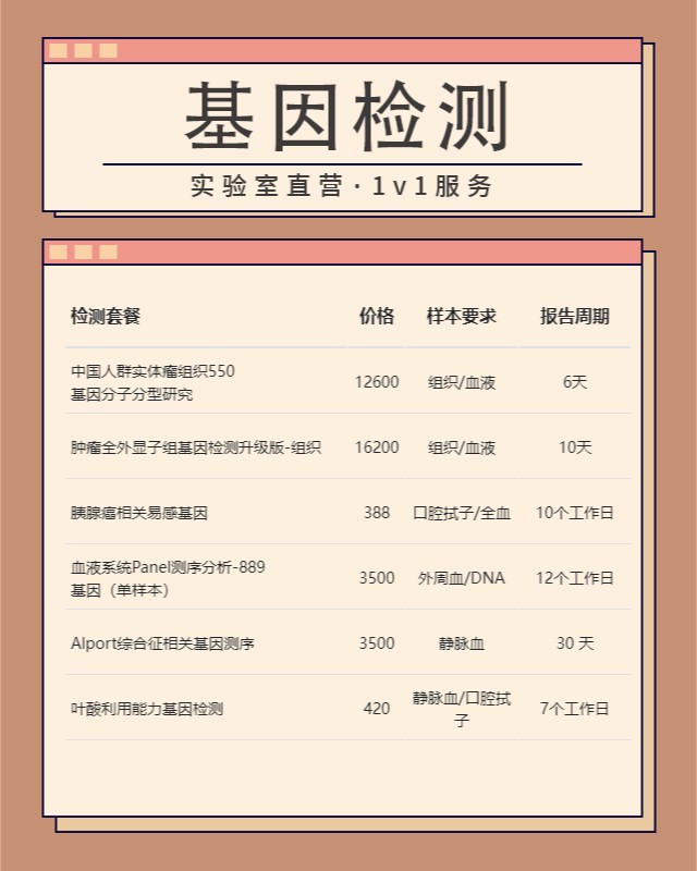桂林地贫基因检测多少钱