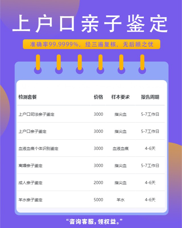 德陽可以做上戶口親子鑒定的10個中心機構