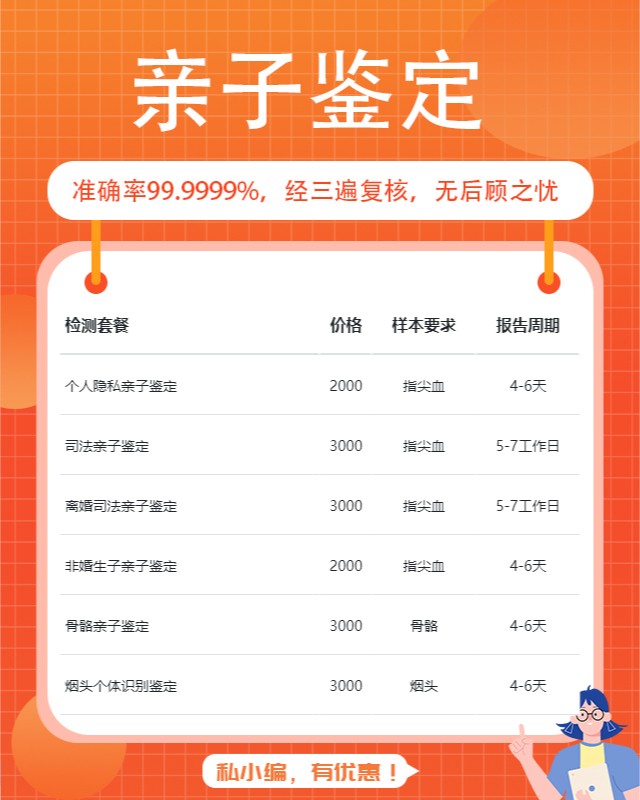 深圳做个人亲子鉴定需要多少钱