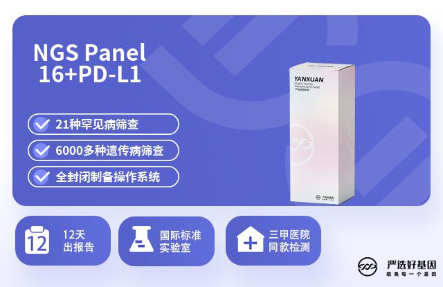 NGS Panel 16+PD-L1 5-7个自然日